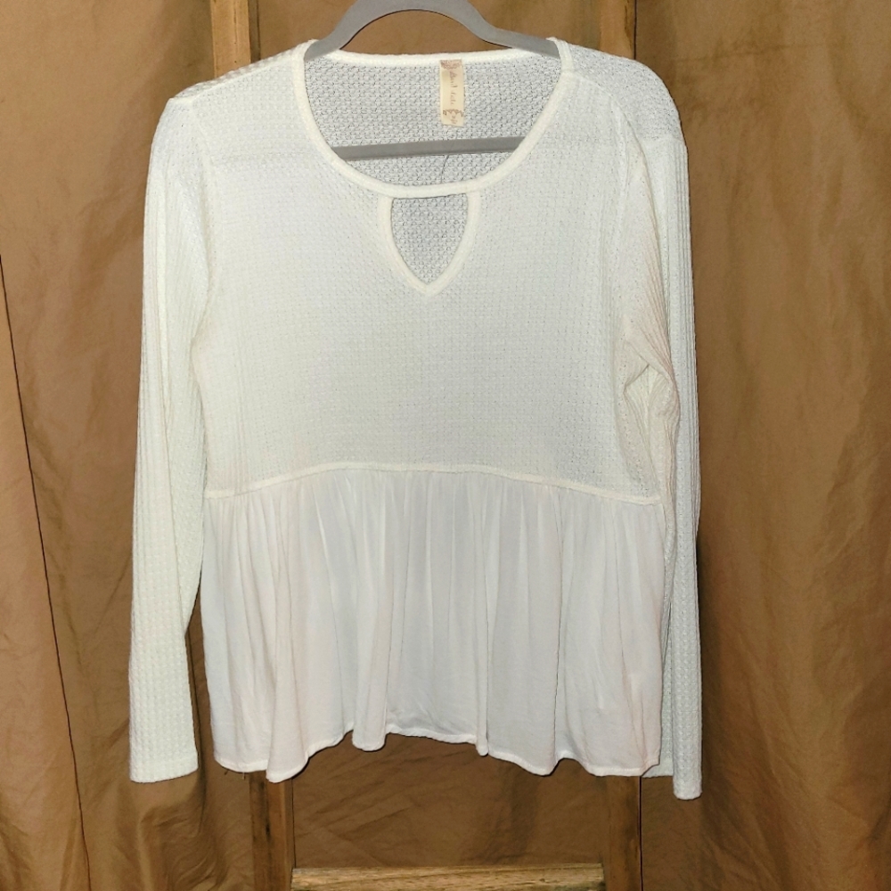 Altar'd State White Thermal Long Sleeve top